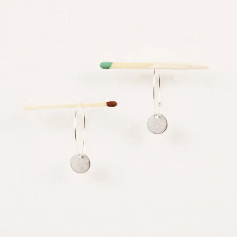 Altiplano JEA436SI Hoop and Disc Earrings | Sliver