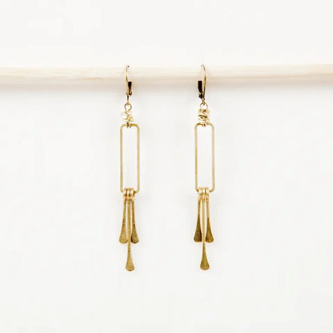 Altiplano JEA440 Rectangle Dangle Fringe Earrings