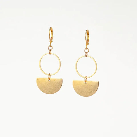Altiplano JEA602 Circle & Half Dangle Earrings