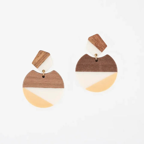 Altiplano JEA634CR Geo Drop Post Earrings | Cream