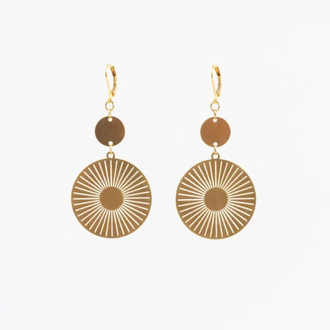Altiplano JEA722 Sunburst Circle Earrings