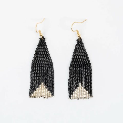 Altiplano JEA731BK Delica Triangle with Silver Earrings | Black