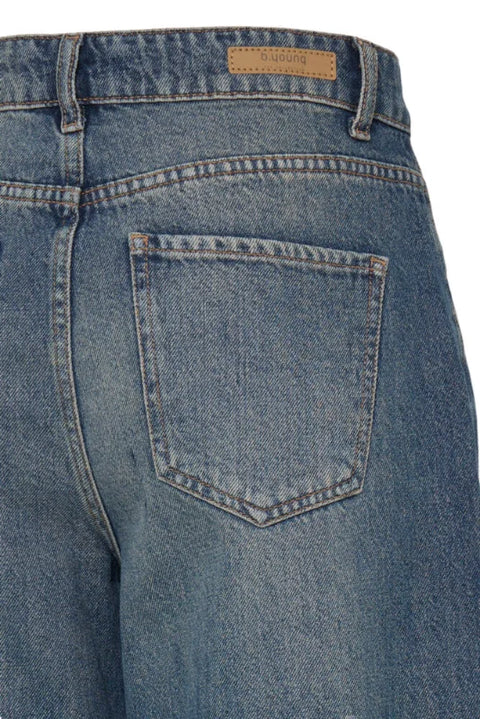 B Young Kalluna Jeans In Mid Blue Denim