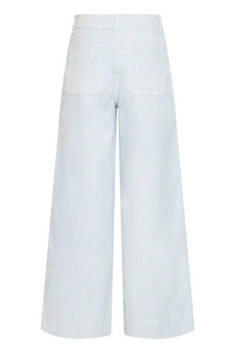 B Young Kasion Wide Pocket Jeans In Light Blue Denim Stripe