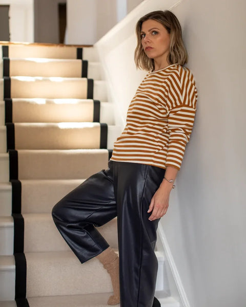 Chalk Kelly Trousers In Dark Navy