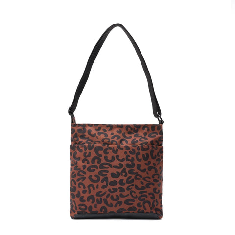 Roka London Kennington Crossbody Bag In Scarlet Leopard Canvas