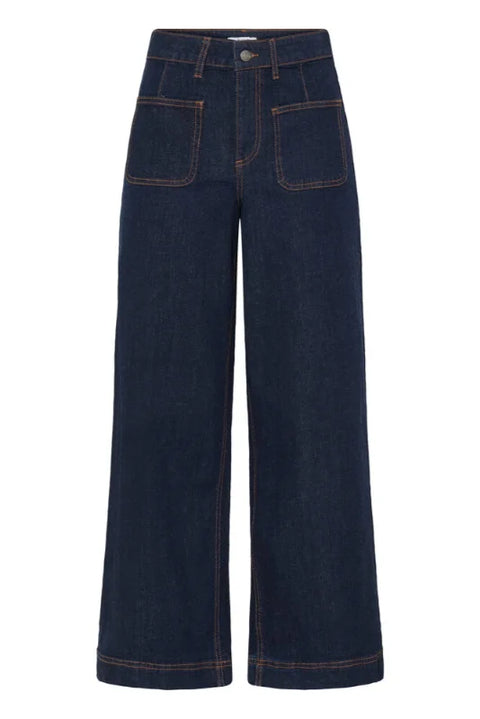 B Young Komma Wide Jeans 2 In Rinse Blue Denim
