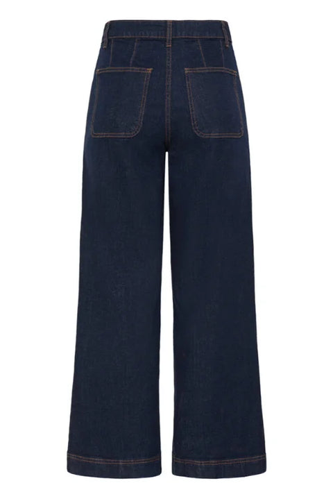 B Young Komma Wide Jeans 2 In Rinse Blue Denim
