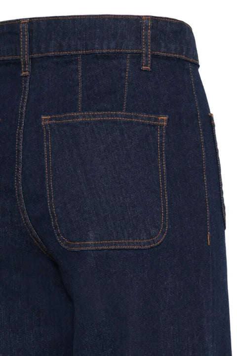 B Young Komma Wide Jeans 2 In Rinse Blue Denim