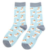 Miss Sparrow SKS242 Jack Russells Socks Powder Blue