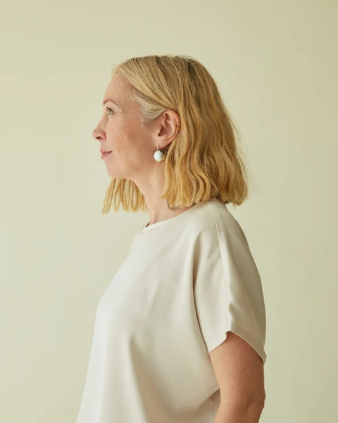 Chalk Large Ball Earrings in Silver