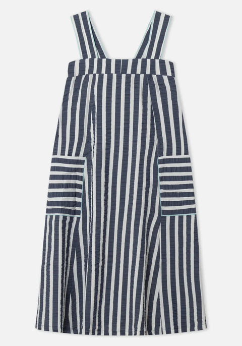 Dr Bloom Lemonade Dress In Blue Stripe