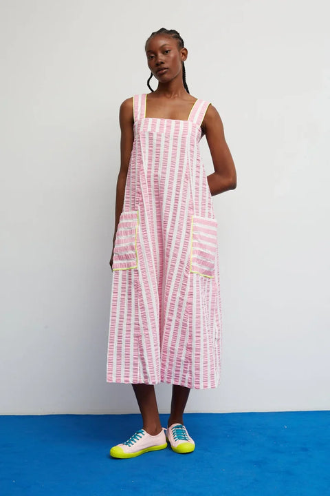 Dr Bloom Lemonade Dress In Pink Stripe