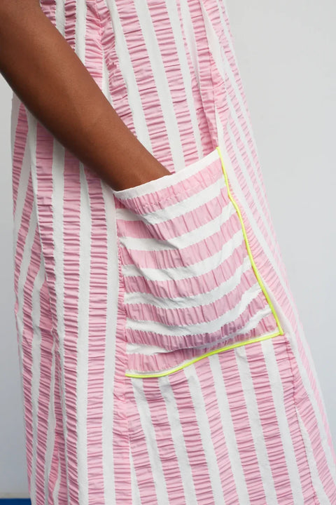 Dr Bloom Lemonade Dress In Pink Stripe