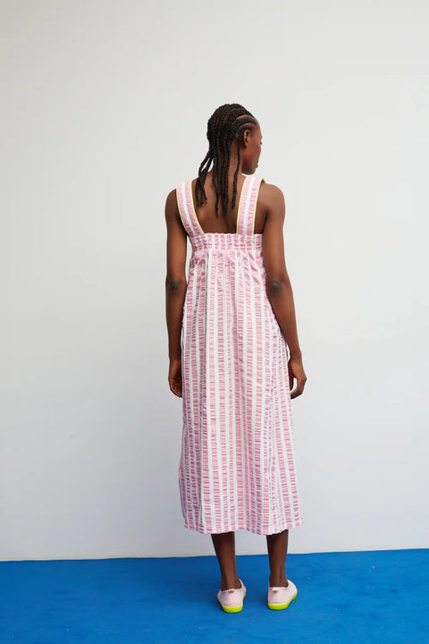 Dr Bloom Lemonade Dress In Pink Stripe