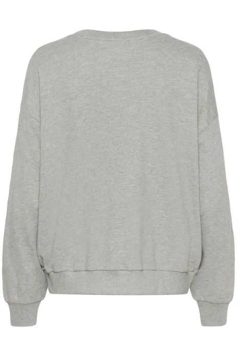 Saint Tropez Lilaa Sweatshirt In Mist Grey Melange