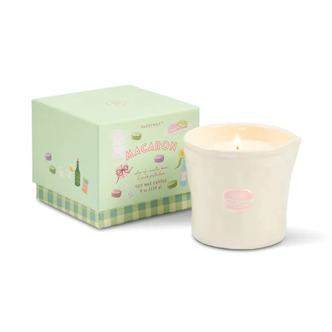 Paddywax Bistro 8oz/226g Macaroni Embossed Ceramic Candle