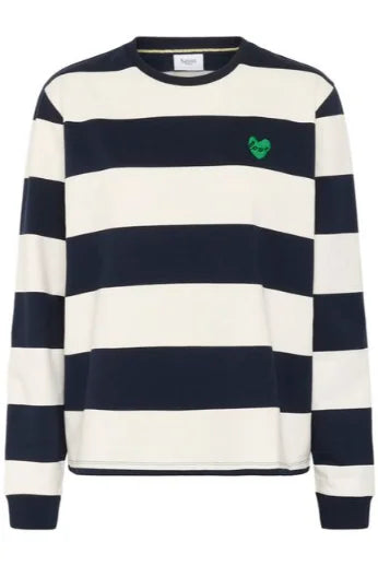 Saint Tropez Majsa Sweatshirt In Nightsky Ice Block Stripe