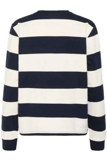 Saint Tropez Majsa Sweatshirt In Nightsky Ice Block Stripe
