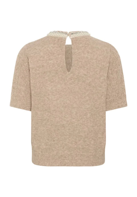 Saint Tropez Makenna Pullover In Tiger's Eye Melange