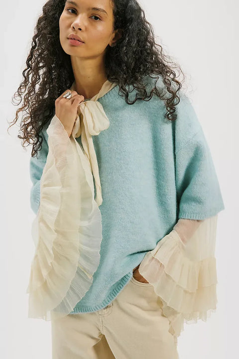 Free People Margot Sweater Tee In Angel Falls Melange