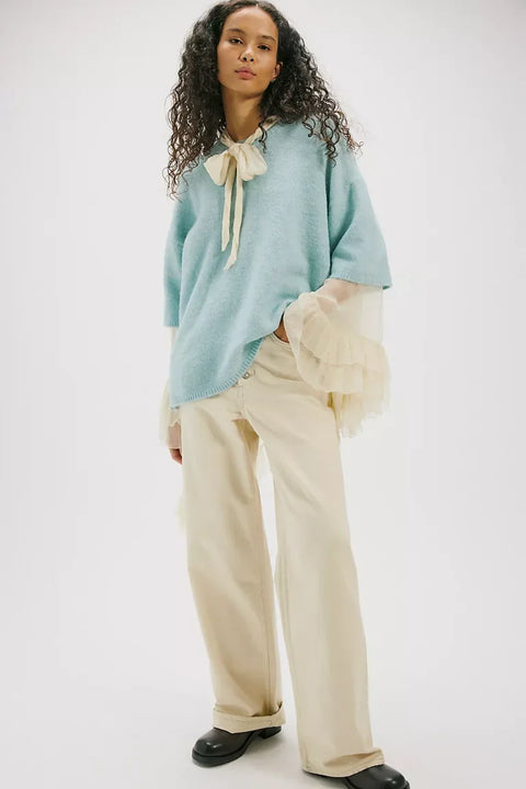 Free People Margot Sweater Tee In Angel Falls Melange