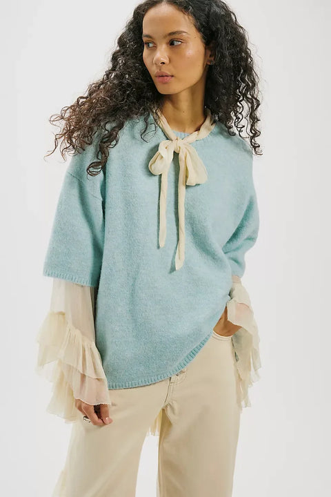 Free People Margot Sweater Tee In Angel Falls Melange