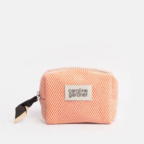 Caroline Gardner Gifts MCB116 Orange Woven Mini Cube Cosmetic Bag