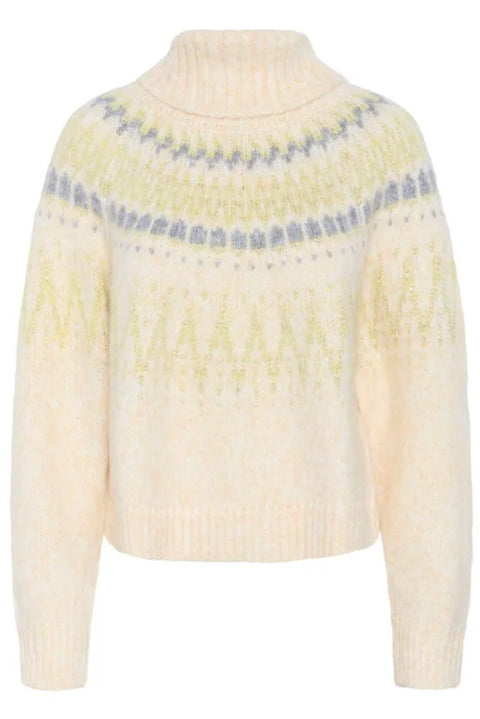 Saint Tropez Megna Rollneck Pullover In Ice Melange