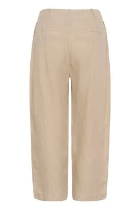 Part Two Nettas Trousers In Neutral Pinstripe