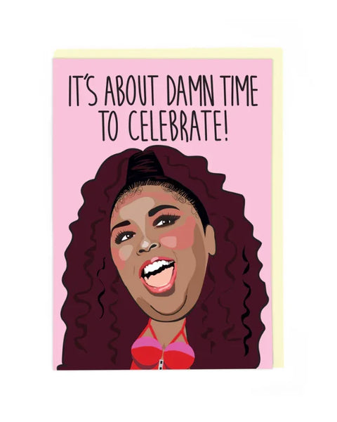 Cath Tate Cards MIF2300 It's About Damn Time Congratulations Card
