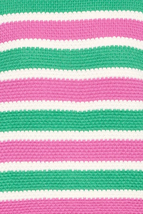 B Young Mikala Oneck Jumper 2 Pullover In Stripe Phlox Pink