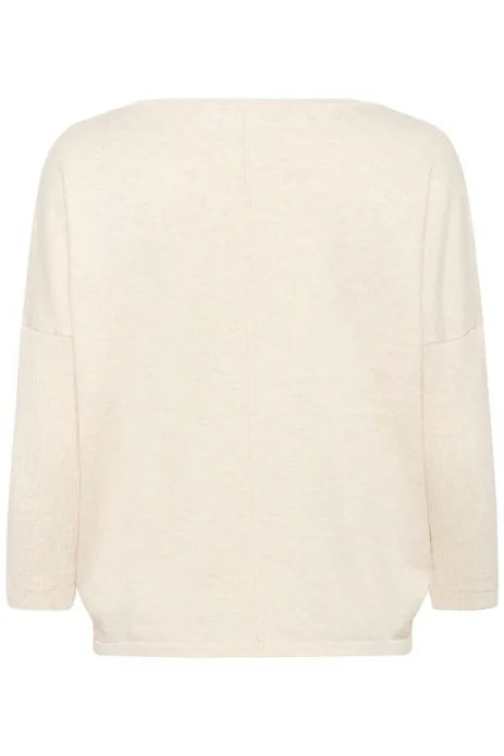 Saint Tropez Mila R-Neck Pullover In Fog Melange