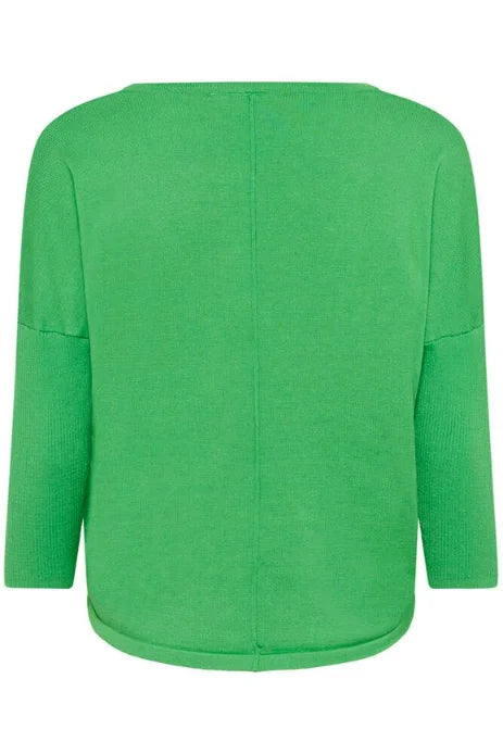 Saint Tropez Mila R-Neck Pullover In Greenbriar