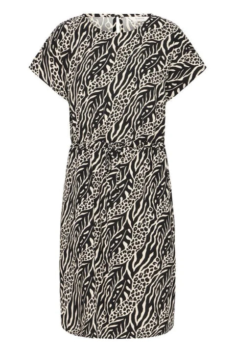 B Young Mmjoella Oneck Dress 2 - In Nature Vibes Meteorite