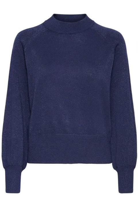 B Young Mobbe Jumper In Evening Blue