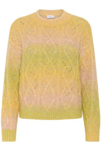 Saint Tropez Morgan Pullover In Misted Yellow Melange
