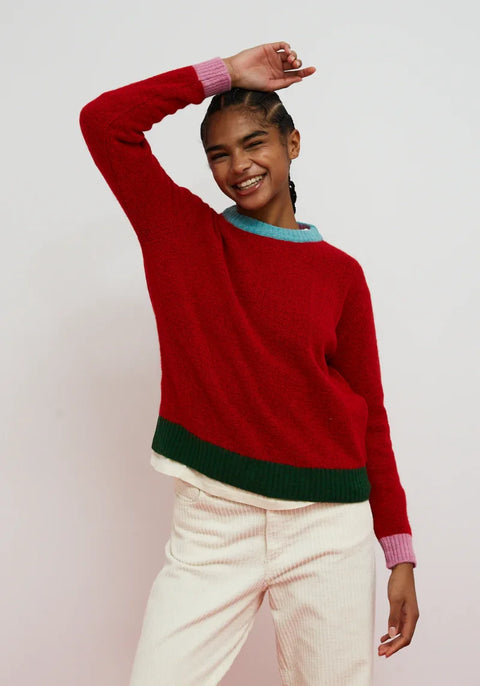 Dr Bloom Moss Sweater In Red
