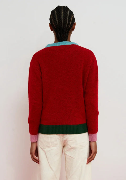 Dr Bloom Moss Sweater In Red