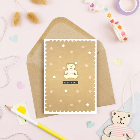 Daisycat Cards MW38 Baby Girl Card