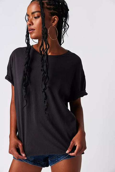 Free People Nina Tee In Black
