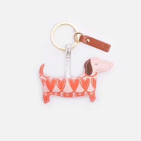 Caroline Gardner Gifts NOV170 Linked Hearts Sausage Dog Keyring