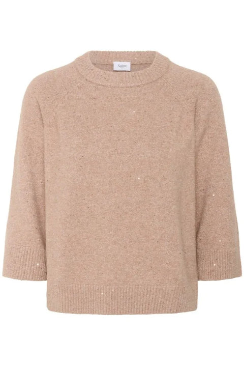 Saint Tropez Nova Pullover In Sepia Rose Melange