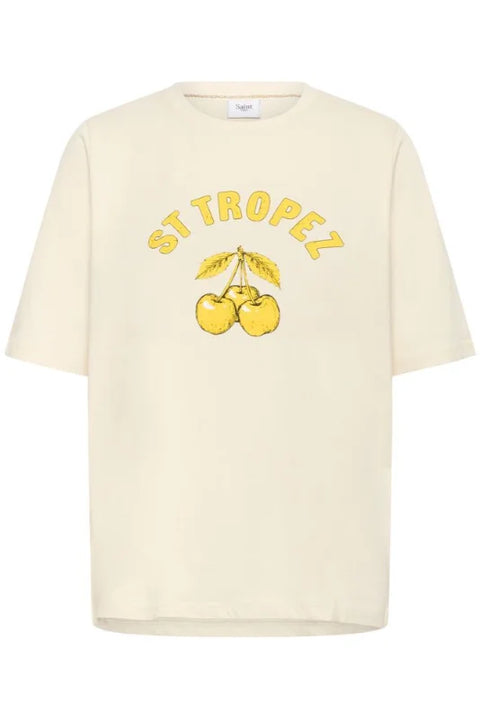 Saint Tropez Octavia T-Shirt In Creme
