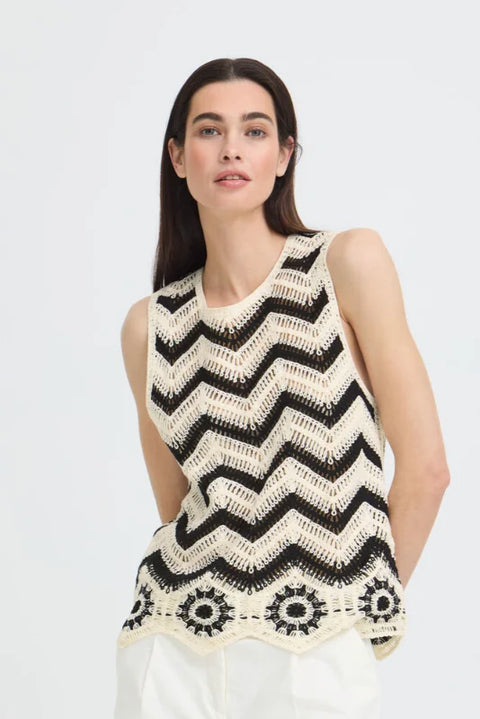B Young Oesra Slipover In Birch Stripe