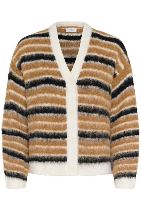 Saint Tropez Olma Cardigan In Tannin Black NavySky Stripes