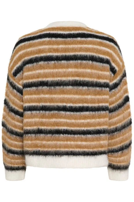 Saint Tropez Olma Cardigan In Tannin Black NavySky Stripes
