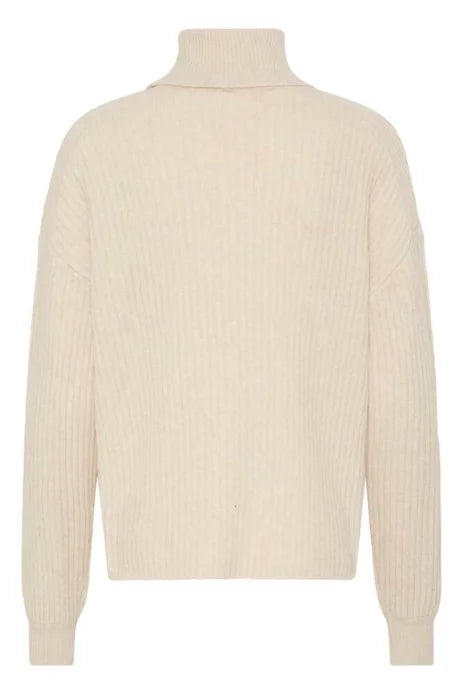 B Young Onema Rollneck In Birch Melange