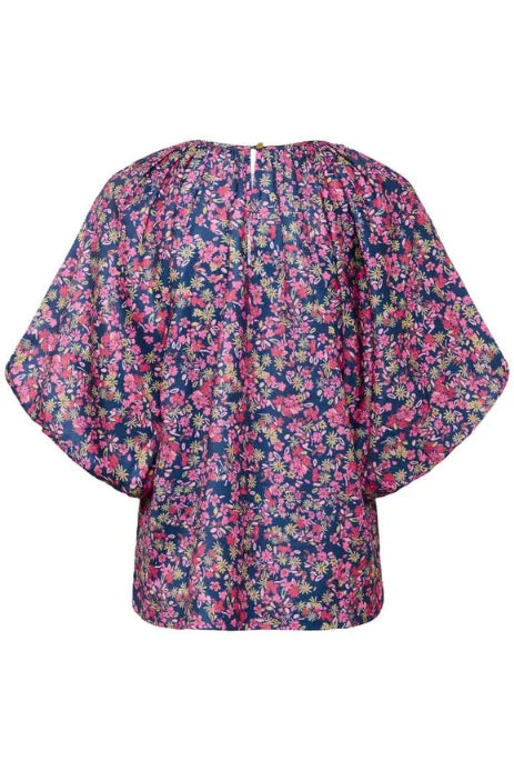 Saint Tropez Onneli Blouse In Navy Peony Blooms