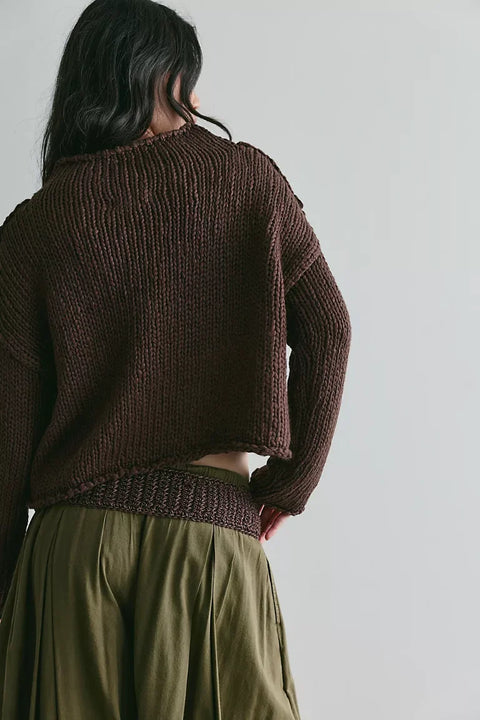Free People Opal Sweater In Chicory Coffee